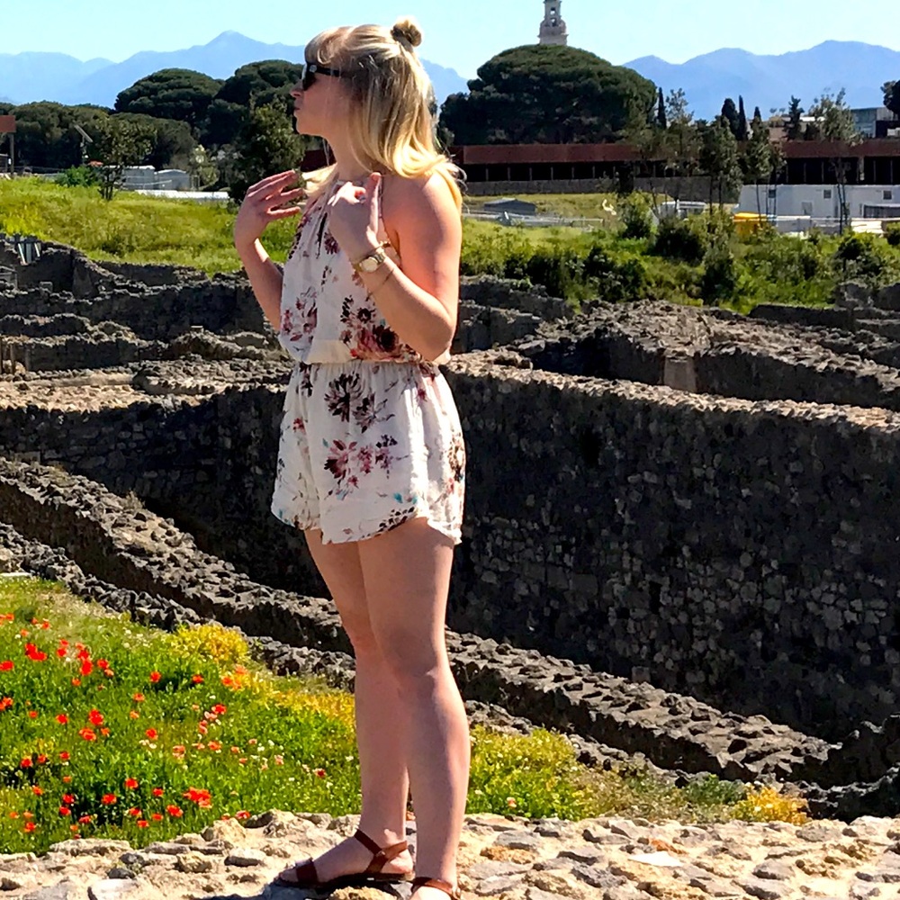 M floral Romper